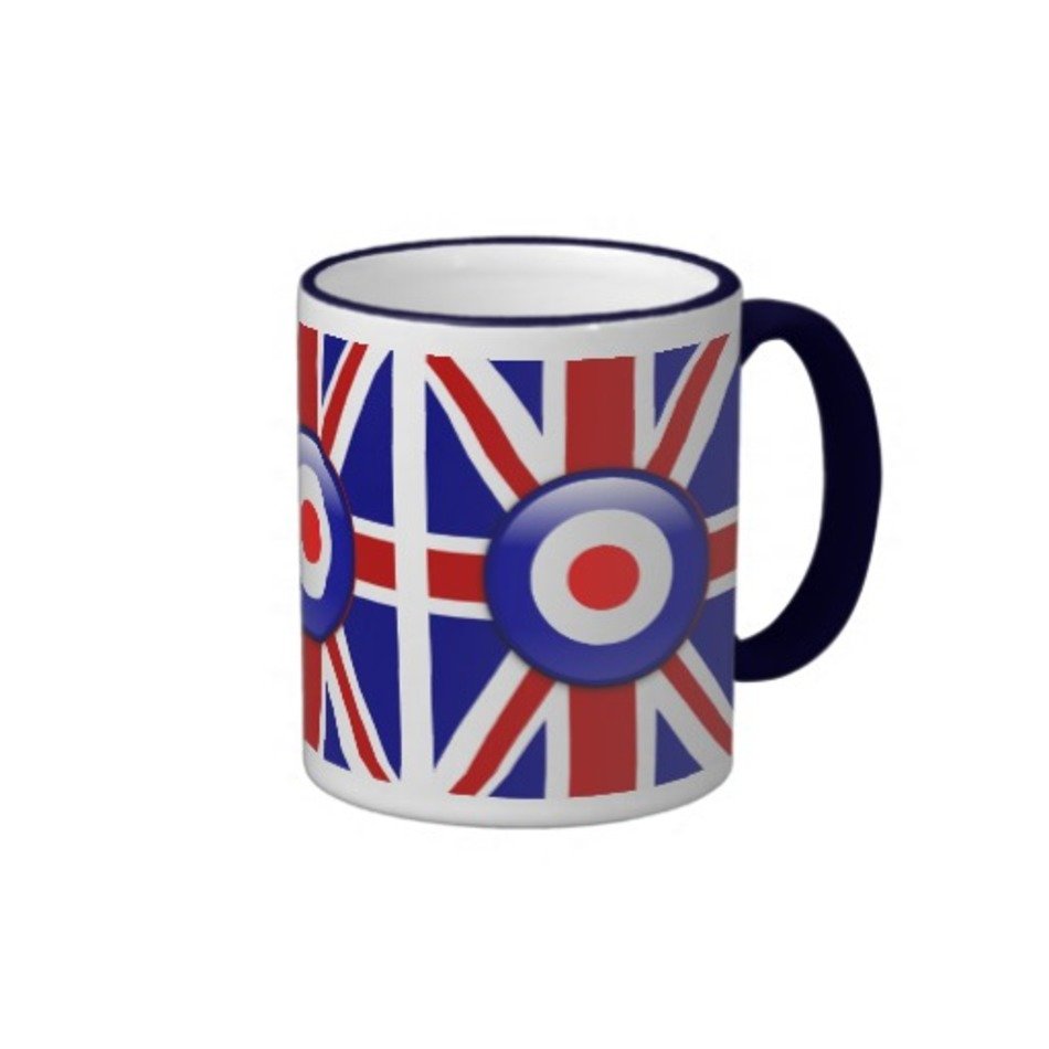 3D Mod Target On Union Jack Print Mug