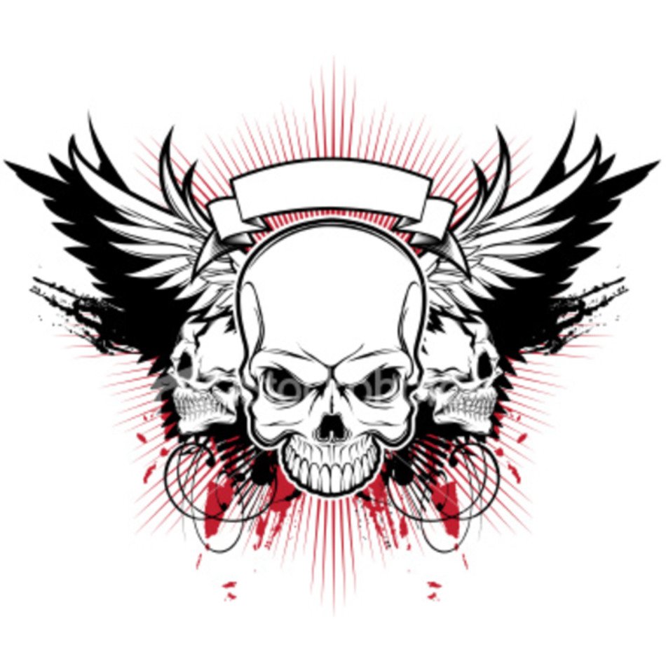 Skull With Wings Tattoo
