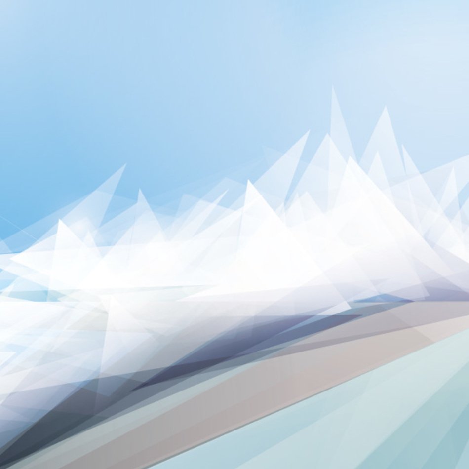 White Winter Landscape Vector Graphic mdash Triangular Mountains