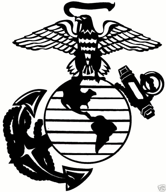 marine logo black and white free download