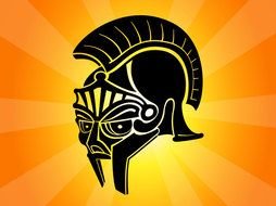 Roman Gladiator Helmet drawing