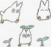 White Totoro Drawing