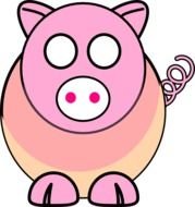 Cartoon Pig Clip Art N67