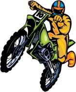 drawing a biker on a motorcycle
