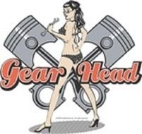 Pin Up Girl gear head drawing