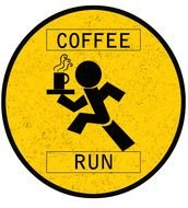 Coffee Run Sign clipart