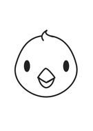 head of a chick as a graphic illustration