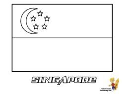 Singapore Flag Coloring Page