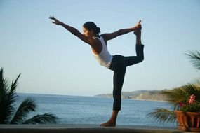 Yoga Stances girl sea