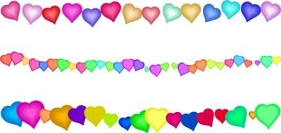 Heart Valentine Border drawing