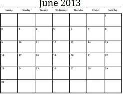 June 2013 Calendar N2