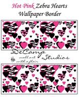 Hot Pink Zebra Hearts