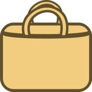 Brown Shopping Bag as a picture for a clipart