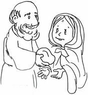 Elijah And The Widow Woman Coloring Page