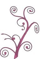 Rose Swirl Clip Art drawing