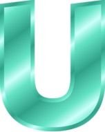 Alphabet Letter U Vector Clip Art