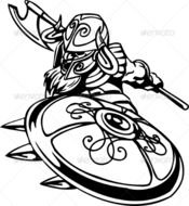 GraphicRiver Nordic Viking Vector Illustration Vinyl Ready 7194175