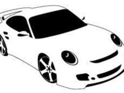white sport car