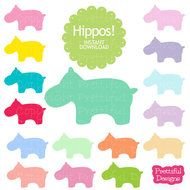 Baby Hippo Clip Art N7