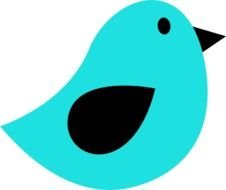Teal Bird Clip Art N3