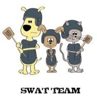 Swat Team, cartoon army uniformed animals