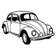 VW Beetle Clip Art Vector N3