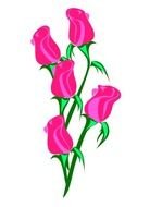 Pink Rose Clip Art N35
