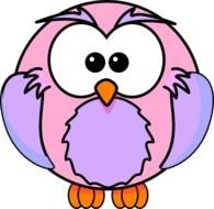 Pink Cartoon Owl Clip Art N9