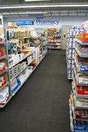 rows with products in the store