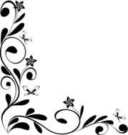 floral Corner Border Design