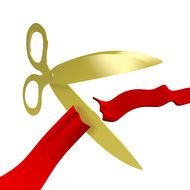 Ribbon Cutting as picture for clipart