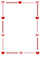 Valentineâs Day, red Border