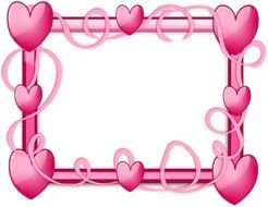 Pink Heart Frame as a graphic illustration