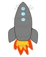 Cartoon Rocket Clip Art N24