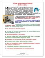Walking On Ice Safety Tips drawing