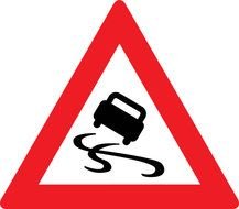 Slippery Road Sign N8
