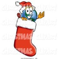 Hat Inside A Red Christmas Stocking Clip Art Toons4biz N2