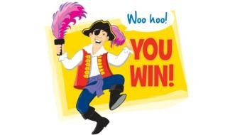 Woo hoo! You win! as the inscription in the picture