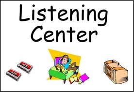 Free Classroom Center Signs For Preschool