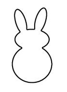 Clip art of Easter Bunny Outline