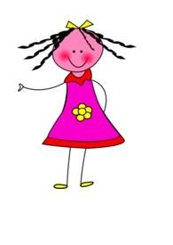 Girl Dress pink drawing