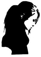sad Girl Silhouette Drawing