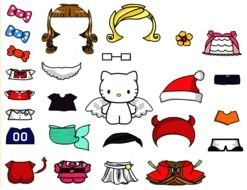 Hello Kitty Paper Doll Template