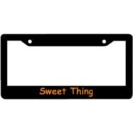Sweet Thing License Plate Frame drawing