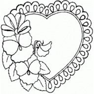 Hearts And Flowers Coloring Pages For Kids N2