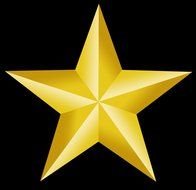 3d gold star