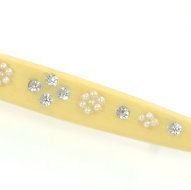 Plastic Jewelry Rhinestone Brooch Faux Pearl Vintage 1920s