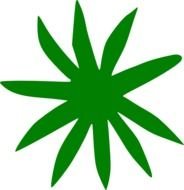 Green Flower Clip Art N26