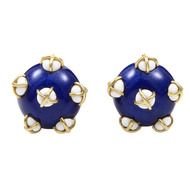 Tiffany amp Co Schlumberger Enamel Yellow Gold Clip On Earrings