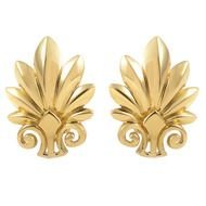 Ilias Lalaounis Yellow Gold Flower Clip On Earrings